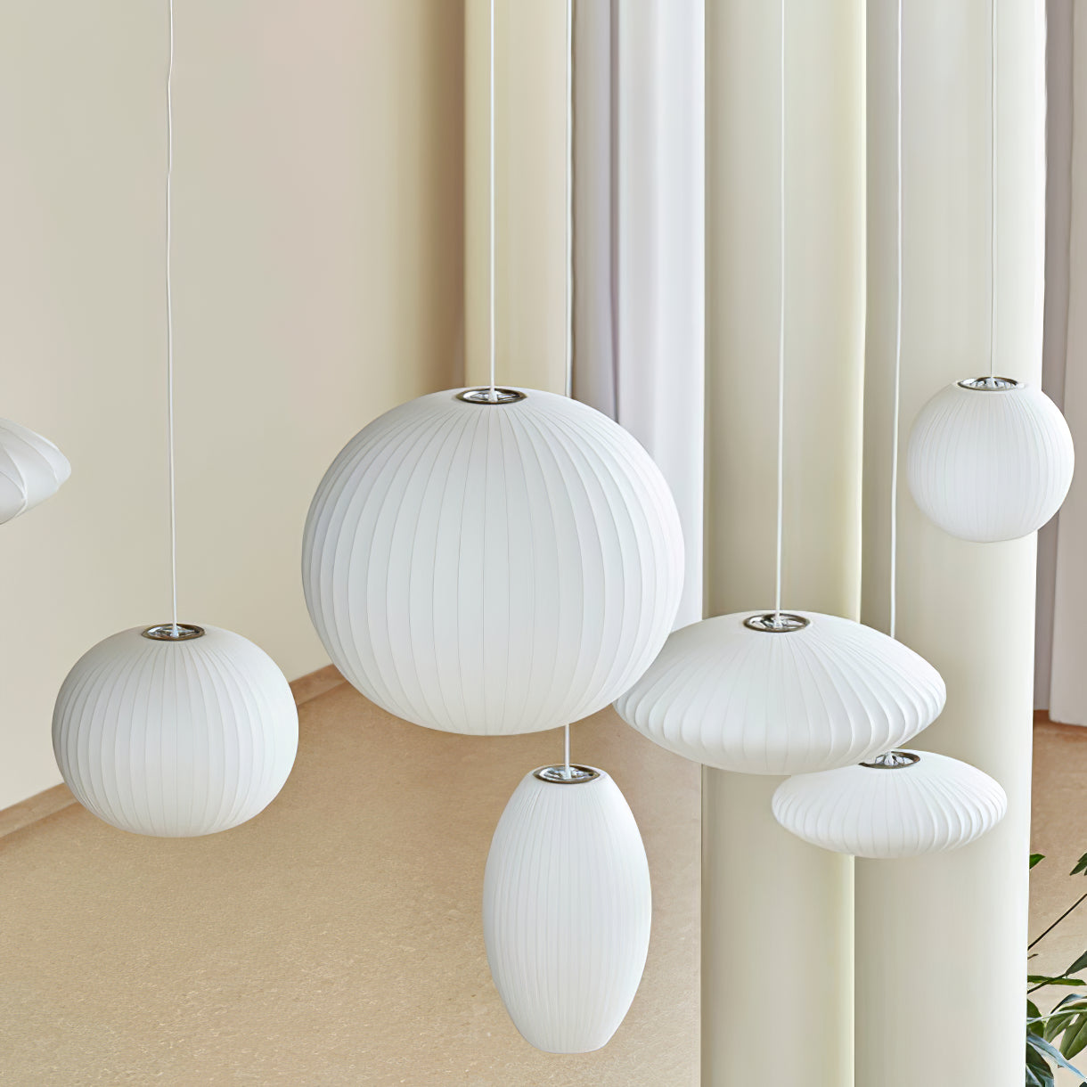 Nyla | Modern Glass Glow Pendant Light Living Room