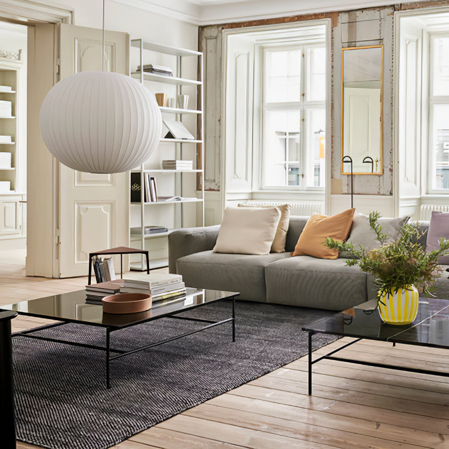 Nyla | Modern Glass Glow Pendant Light Living Room