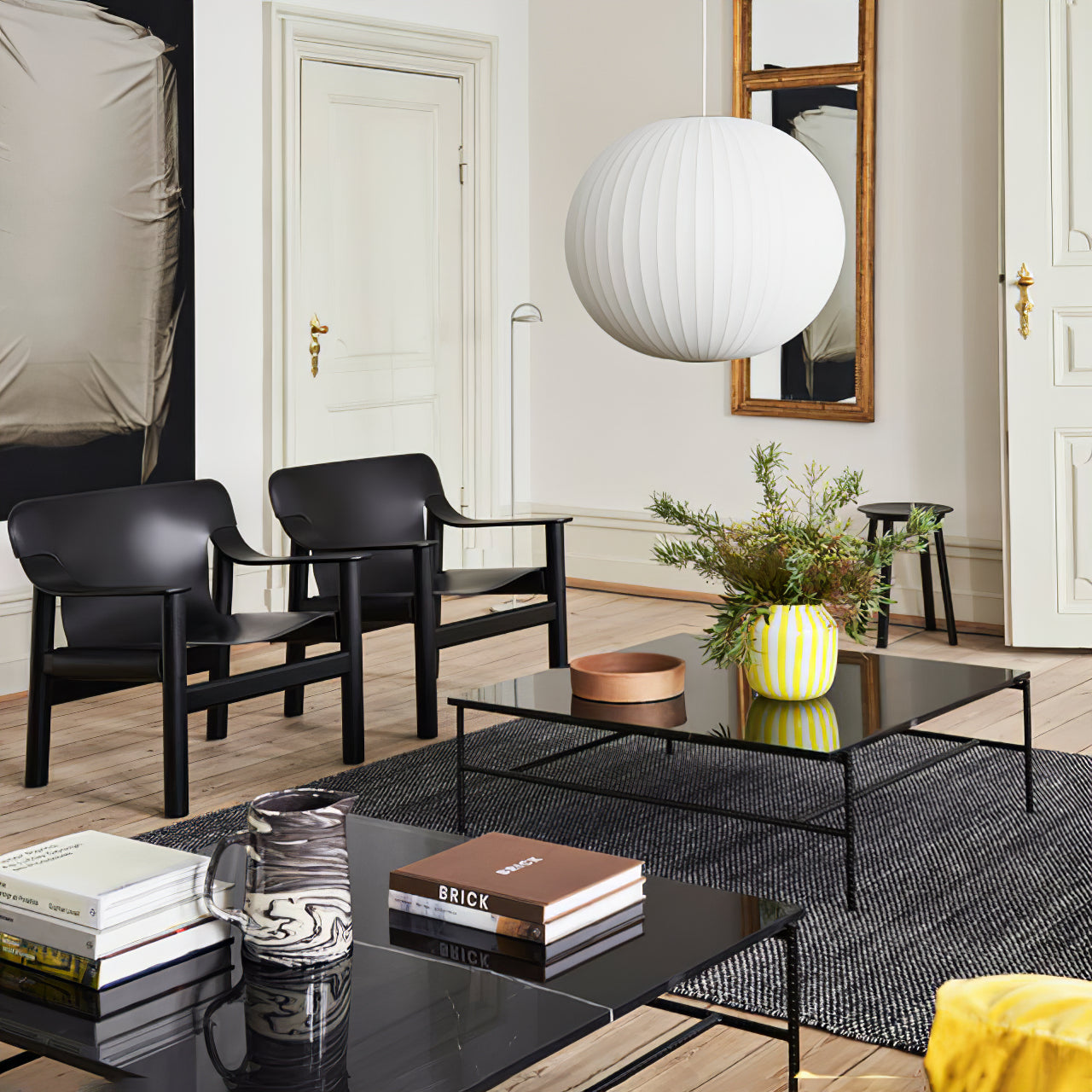 Nyla | Modern Glass Glow Pendant Light Living Room