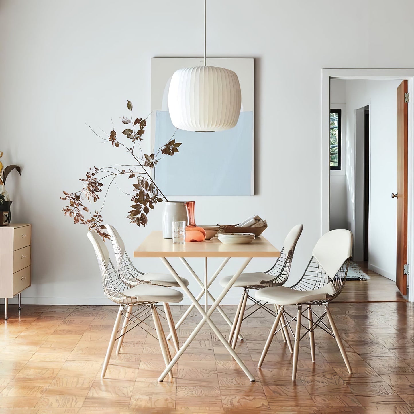 Nyla | Modern Glass Glow Pendant Light Living Room