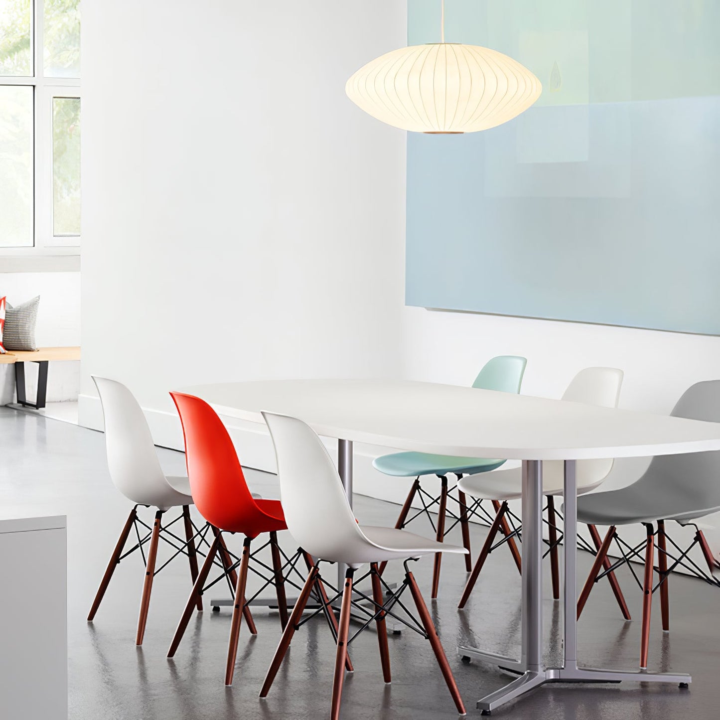 Nyla | Modern Glass Glow Pendant Light Living Room