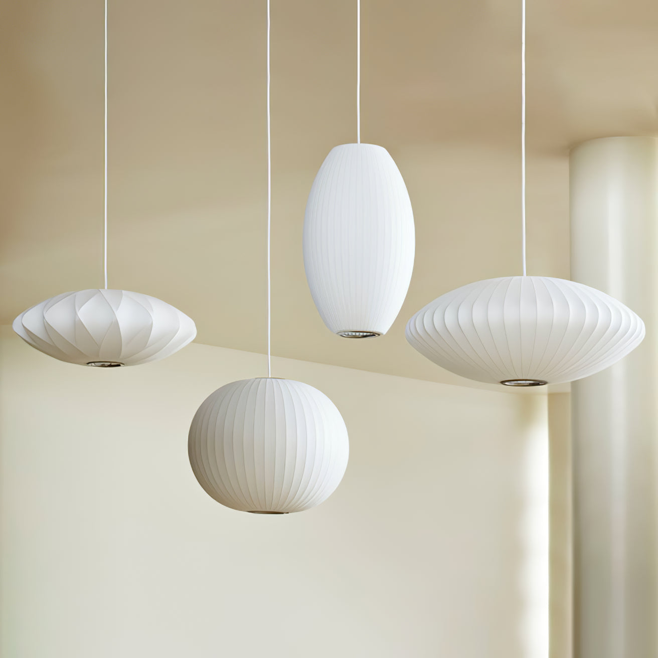 Nyla | Modern Glass Glow Pendant Light Living Room