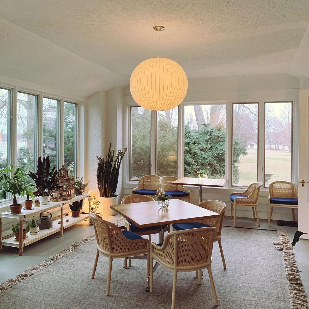 Nyla | Modern Glass Glow Pendant Light Living Room