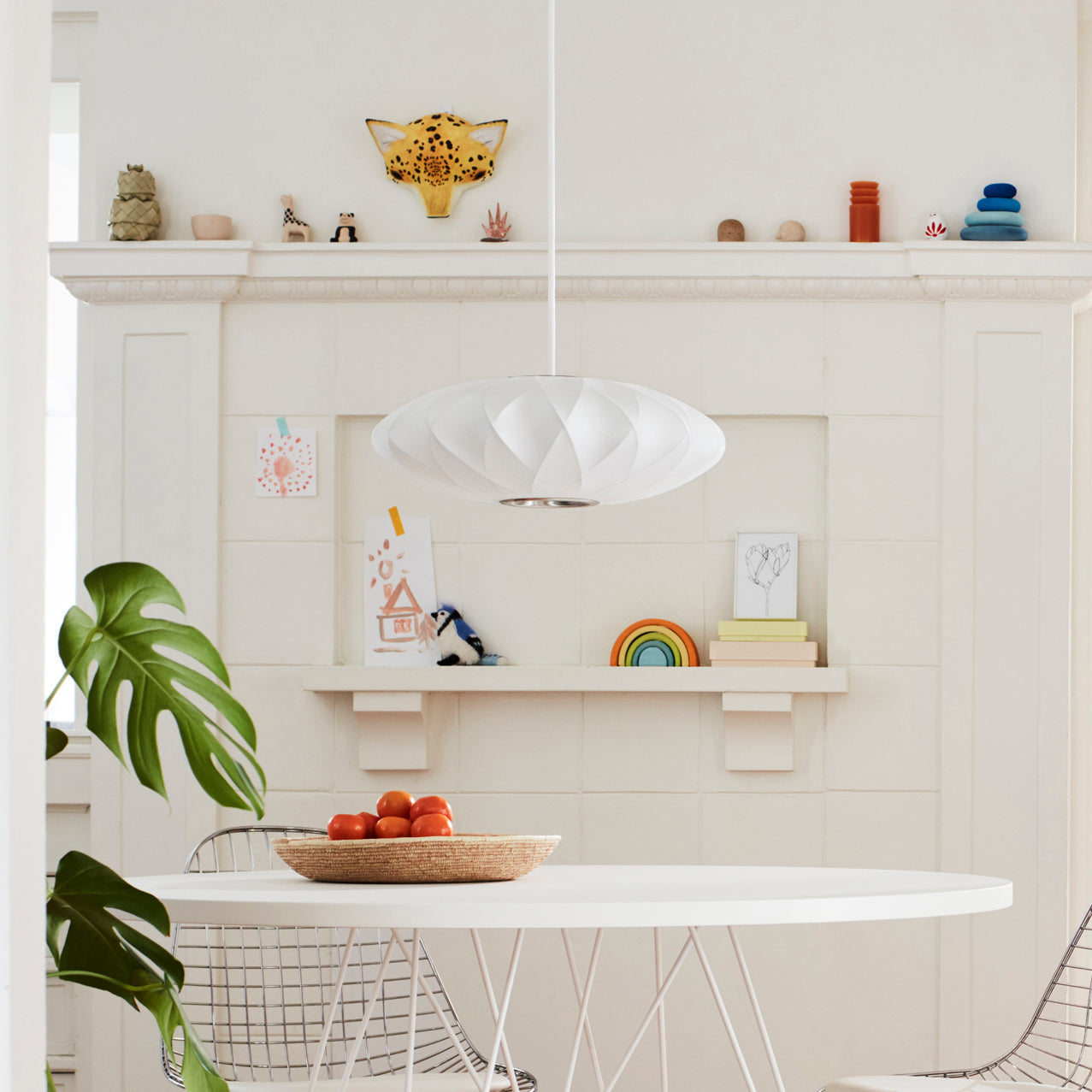 Nyla | Modern Glass Glow Pendant Light Living Room