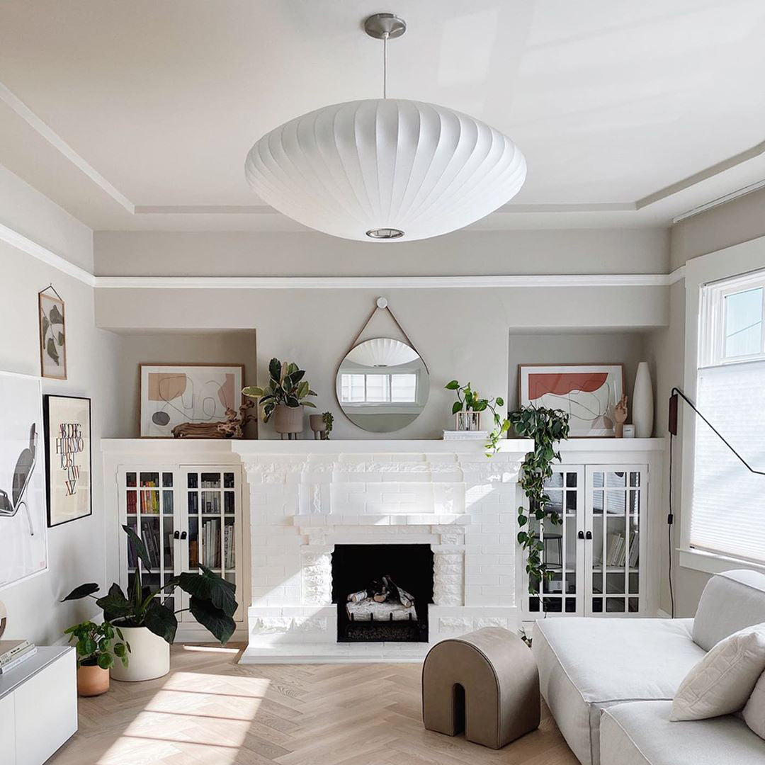 Nyla | Modern Glass Glow Pendant Light Living Room