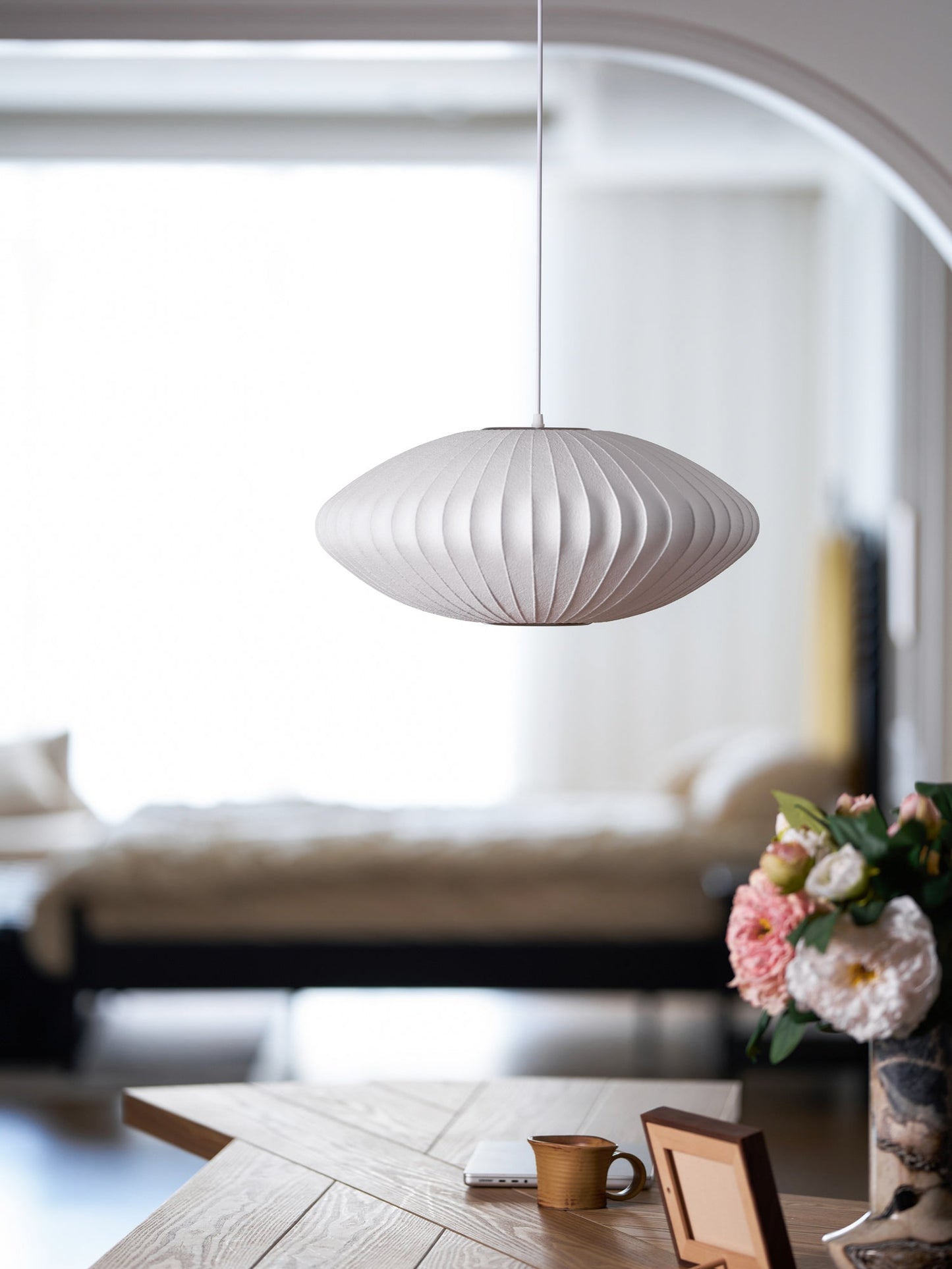 Nyla | Modern Glass Glow Pendant Light Living Room