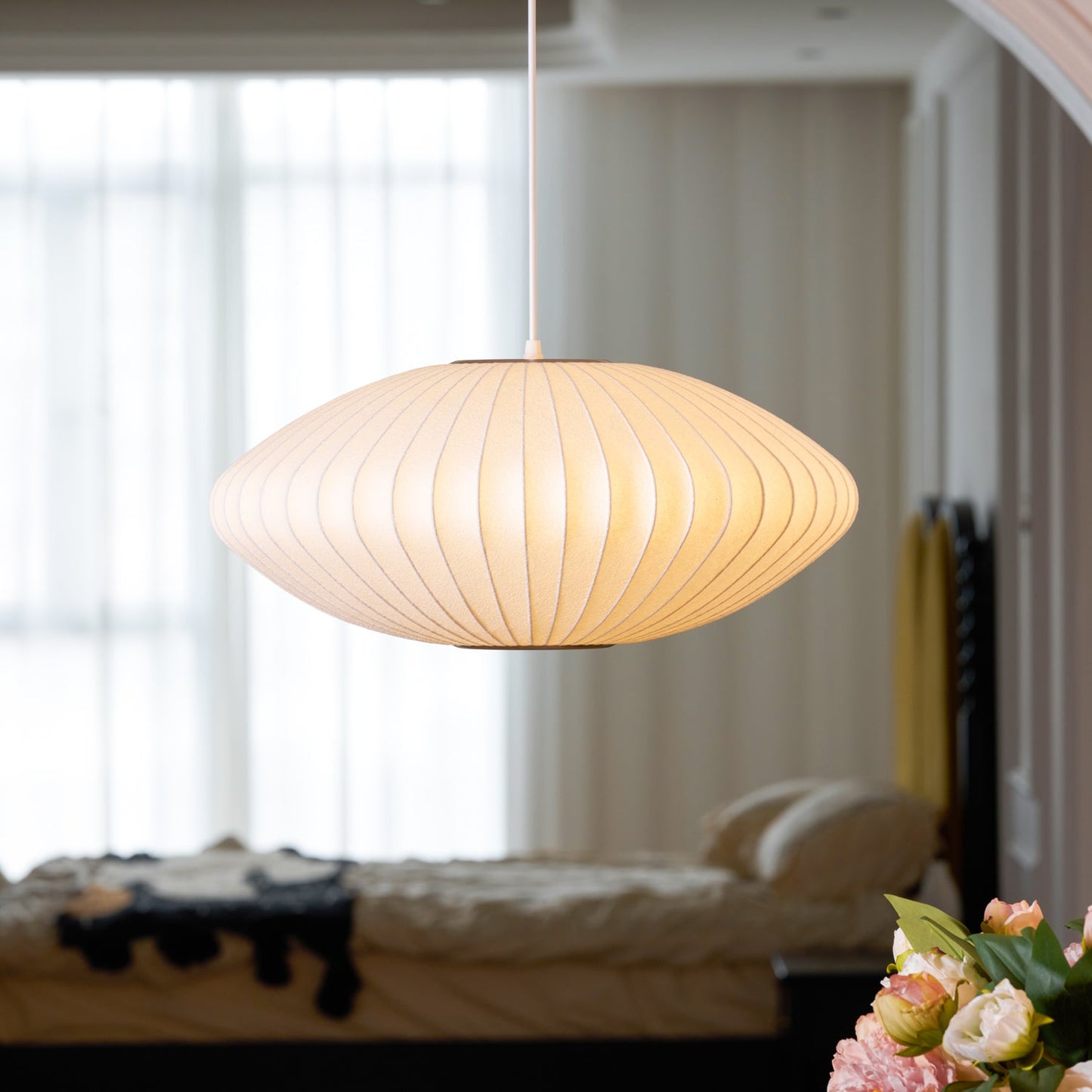 Nyla | Modern Glass Glow Pendant Light Living Room