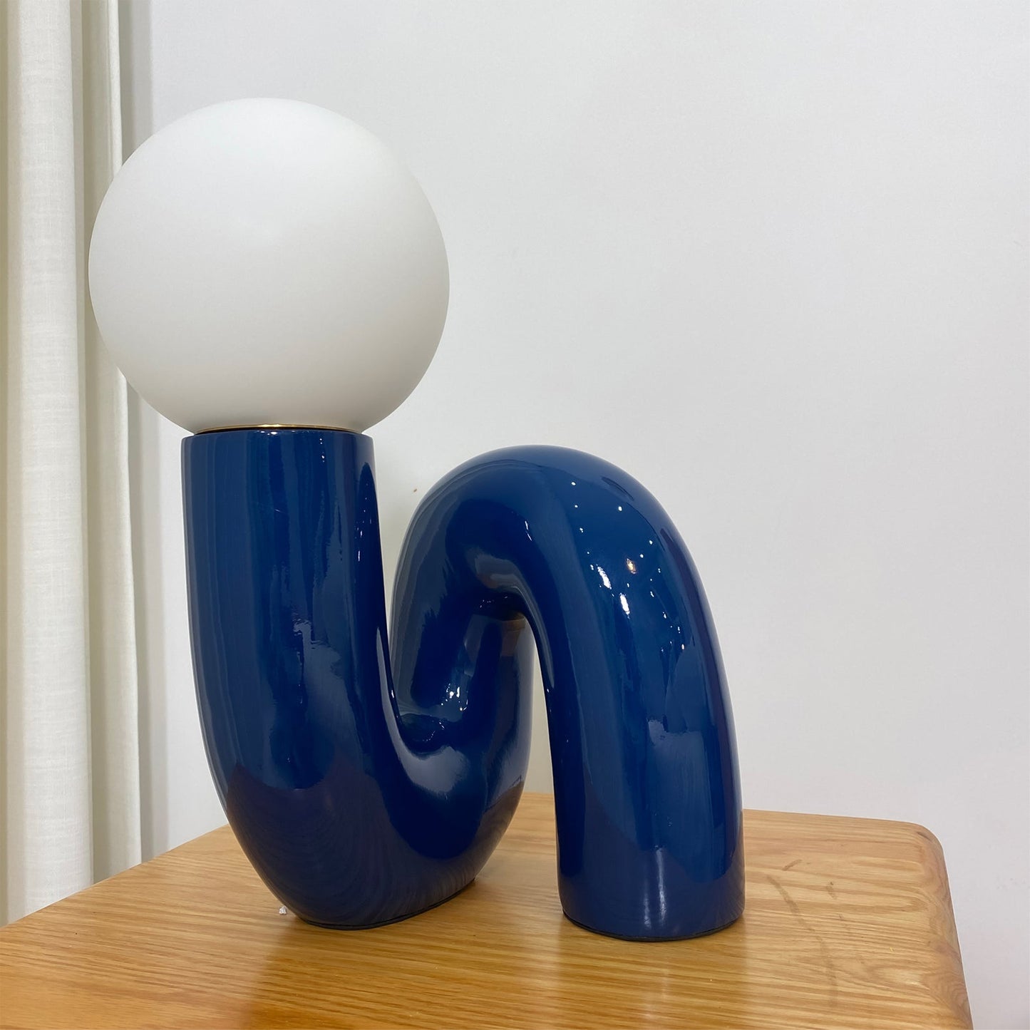 Sola | Decorative Spiral Glass Resin Table Reading Lamp for Bedroom