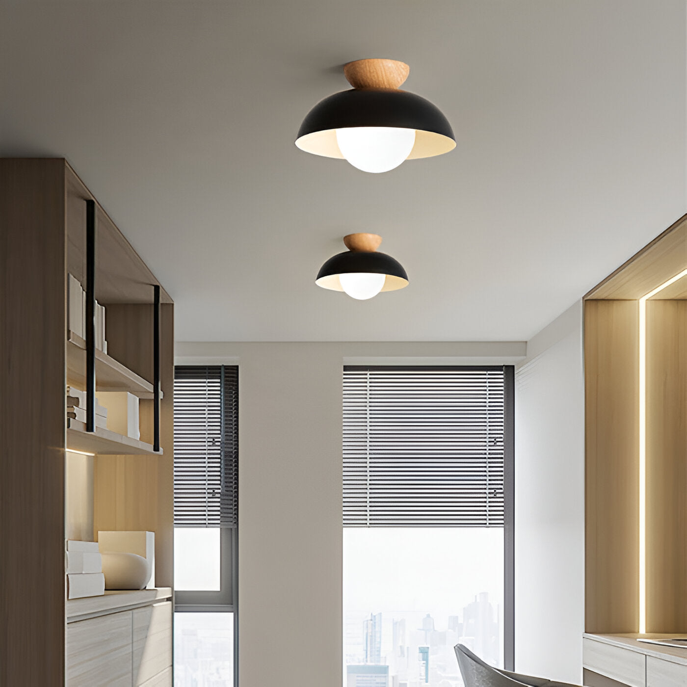 Elara | Scandinavian Iron Shade Ceiling Lamp