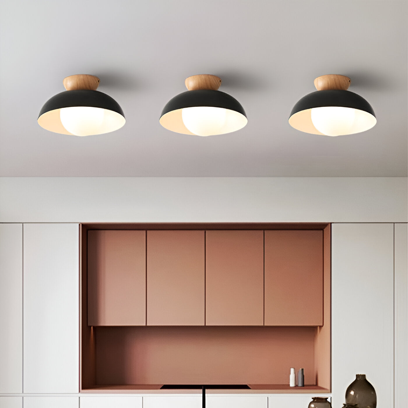 Elara | Scandinavian Iron Shade Ceiling Lamp