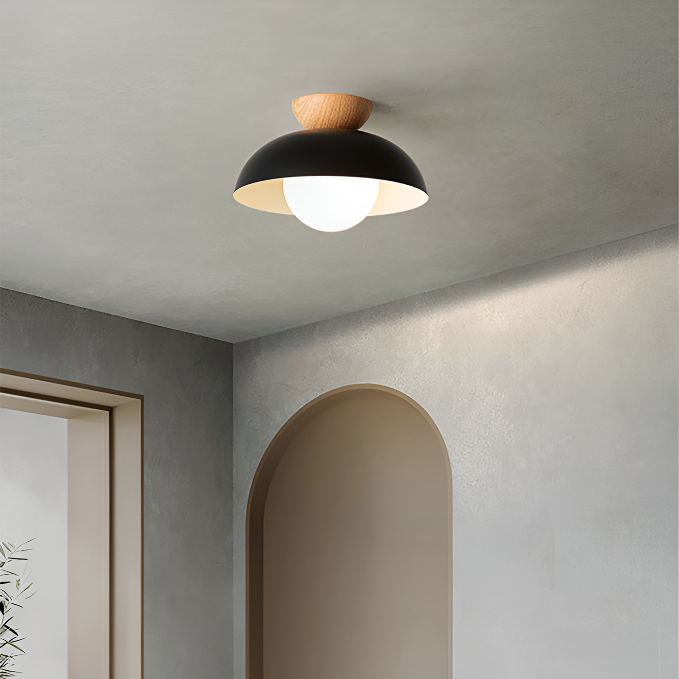 Elara | Scandinavian Iron Shade Ceiling Lamp