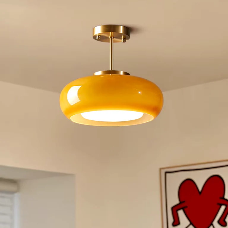 Nordic | Bauhaus Semi Flush Mount Ceiling Light