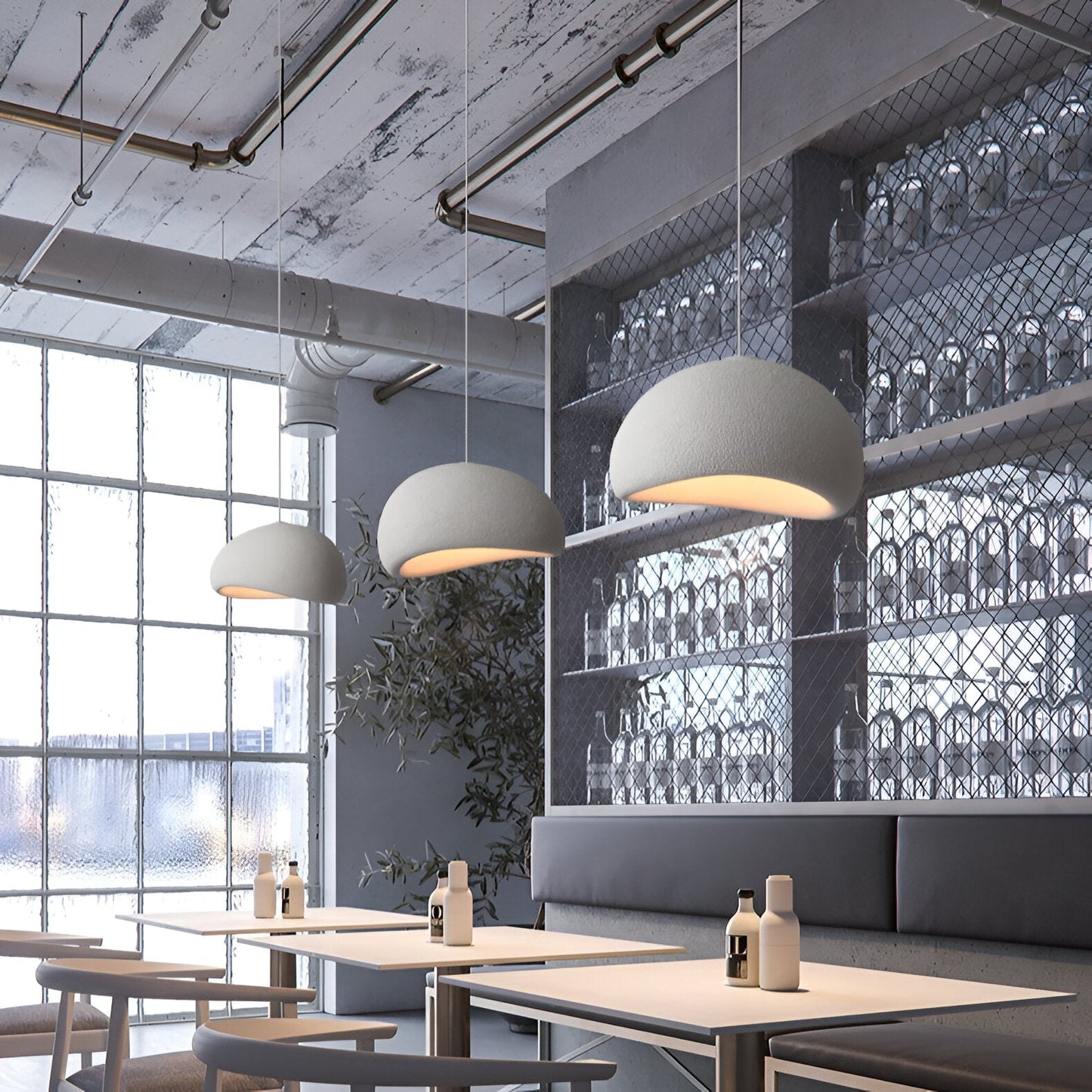 Wabi Sabi | Fiberglass Pendant Light - Lightweight