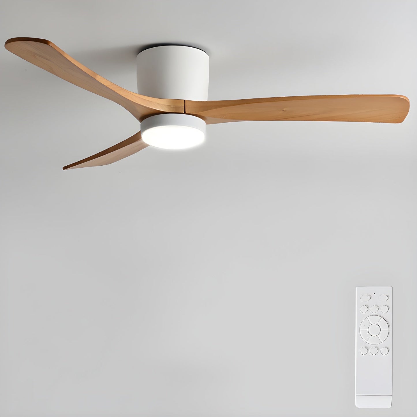 Aura | Wooden LED Ceiling Fan with Light (42” / 48” / 52”)