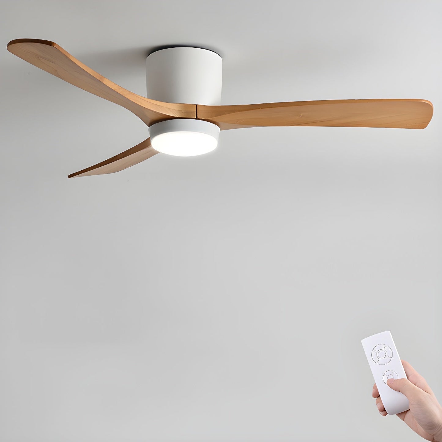 Aura | Wooden LED Ceiling Fan with Light (42” / 48” / 52”)