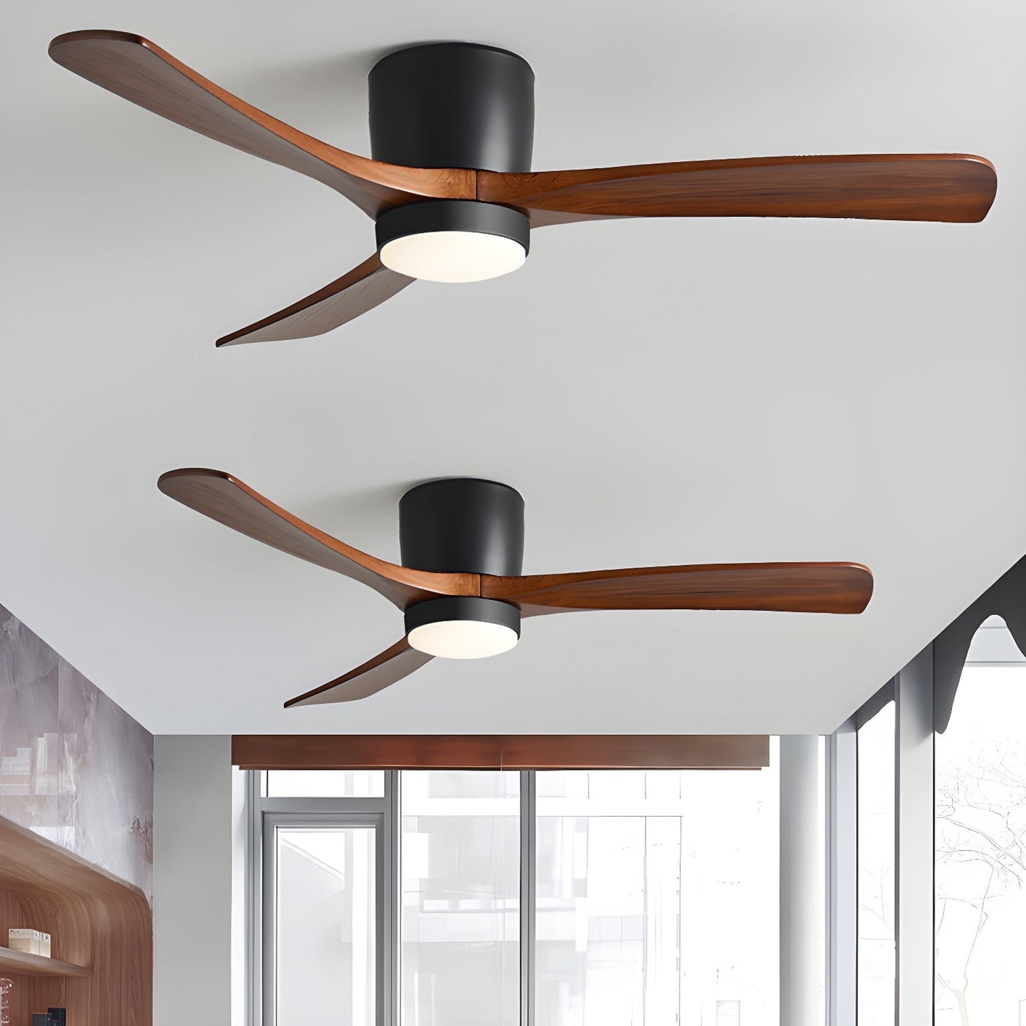 Aura | Wooden LED Ceiling Fan with Light (42” / 48” / 52”)