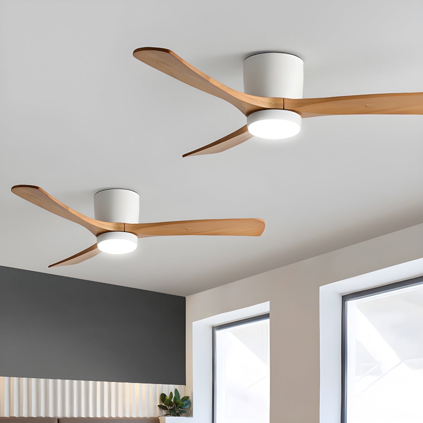 Aura | Wooden LED Ceiling Fan with Light (42” / 48” / 52”)