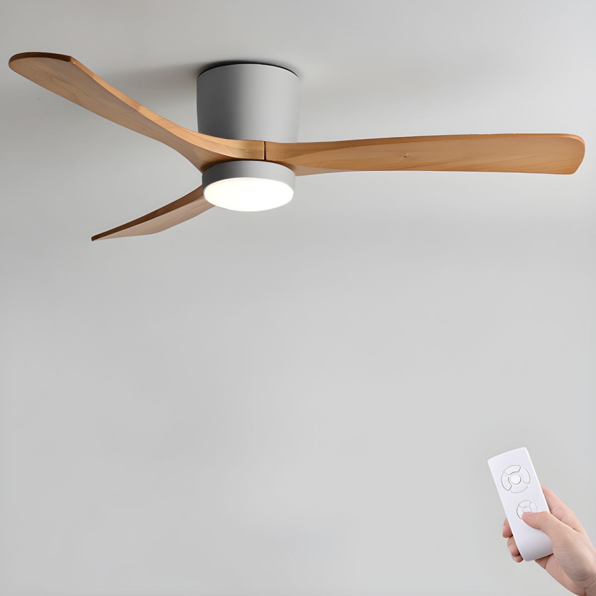 Aura | Wooden LED Ceiling Fan with Light (42” / 48” / 52”)