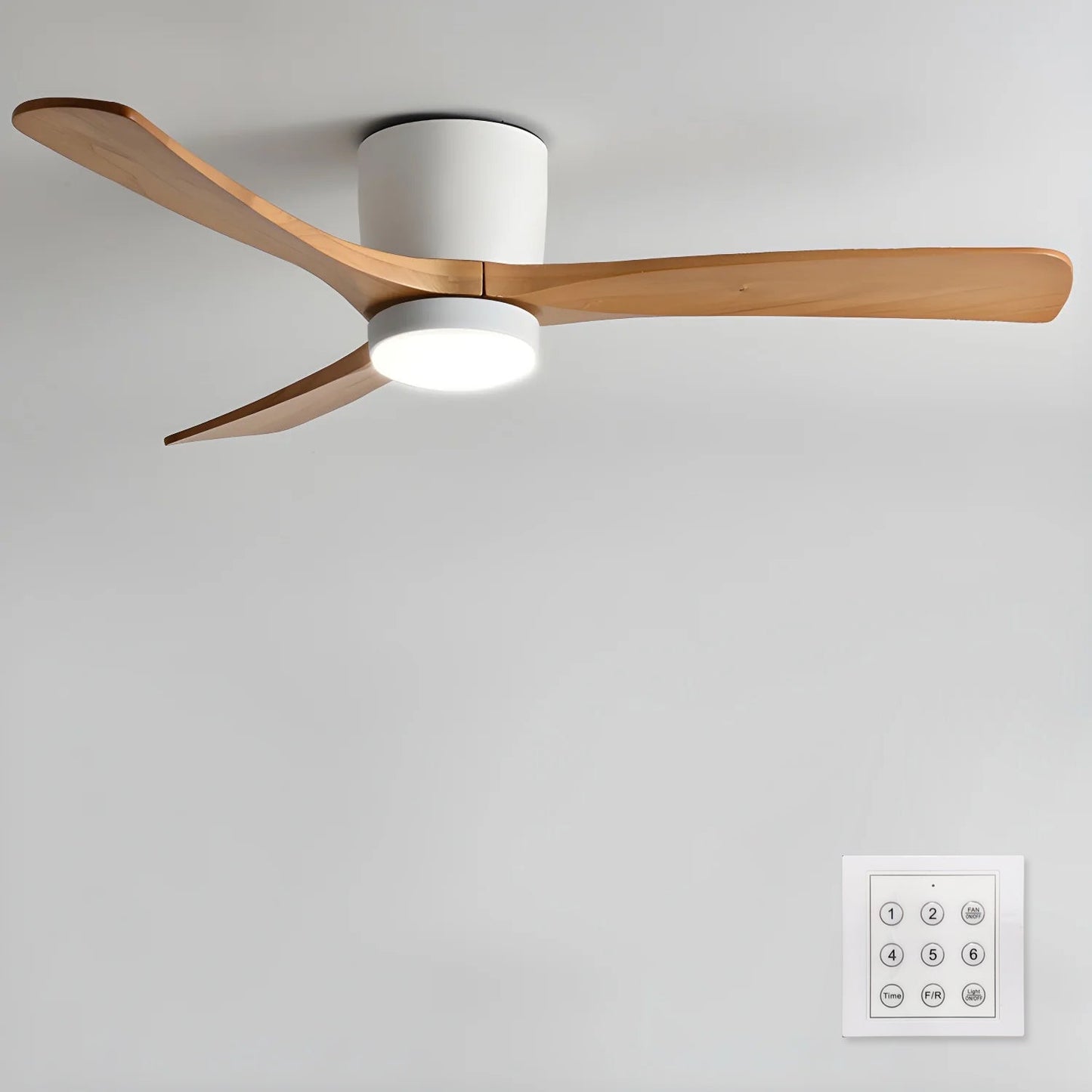 Aura | Wooden LED Ceiling Fan with Light (42” / 48” / 52”)