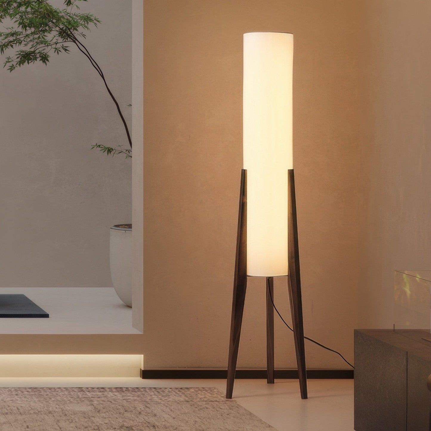Noirwood | Walnut Wood Base Floor Lamp