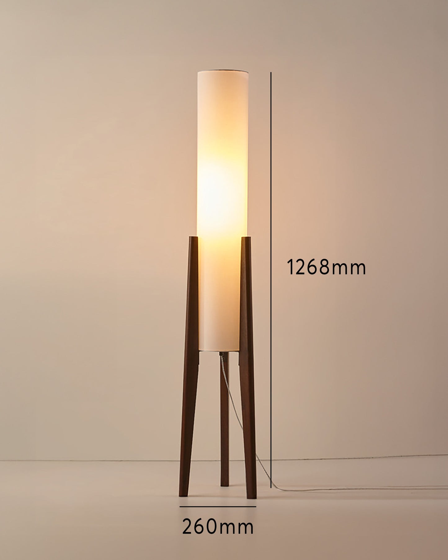 Noirwood | Walnut Wood Base Floor Lamp