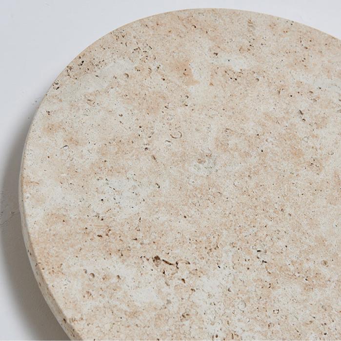 Vida | Natural Travertine Stone Round Wall Light