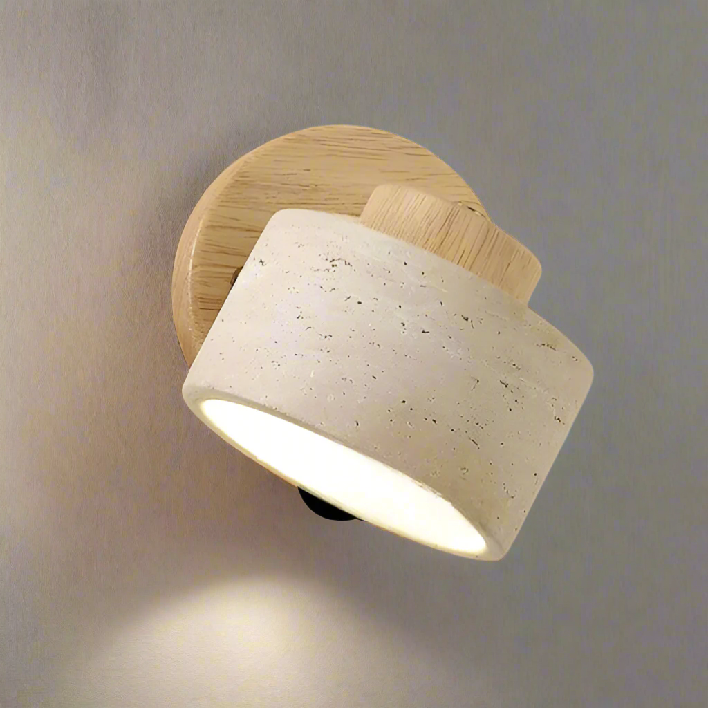 Vida | Travertine Stone Bed Side Wall Light