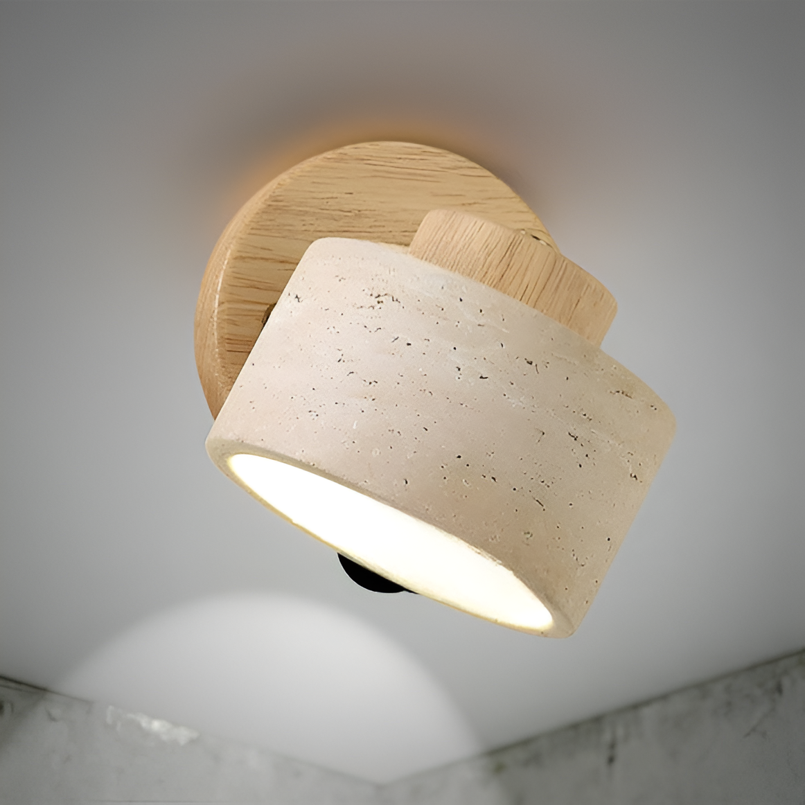 Vida | Travertine Stone Bed Side Wall Light