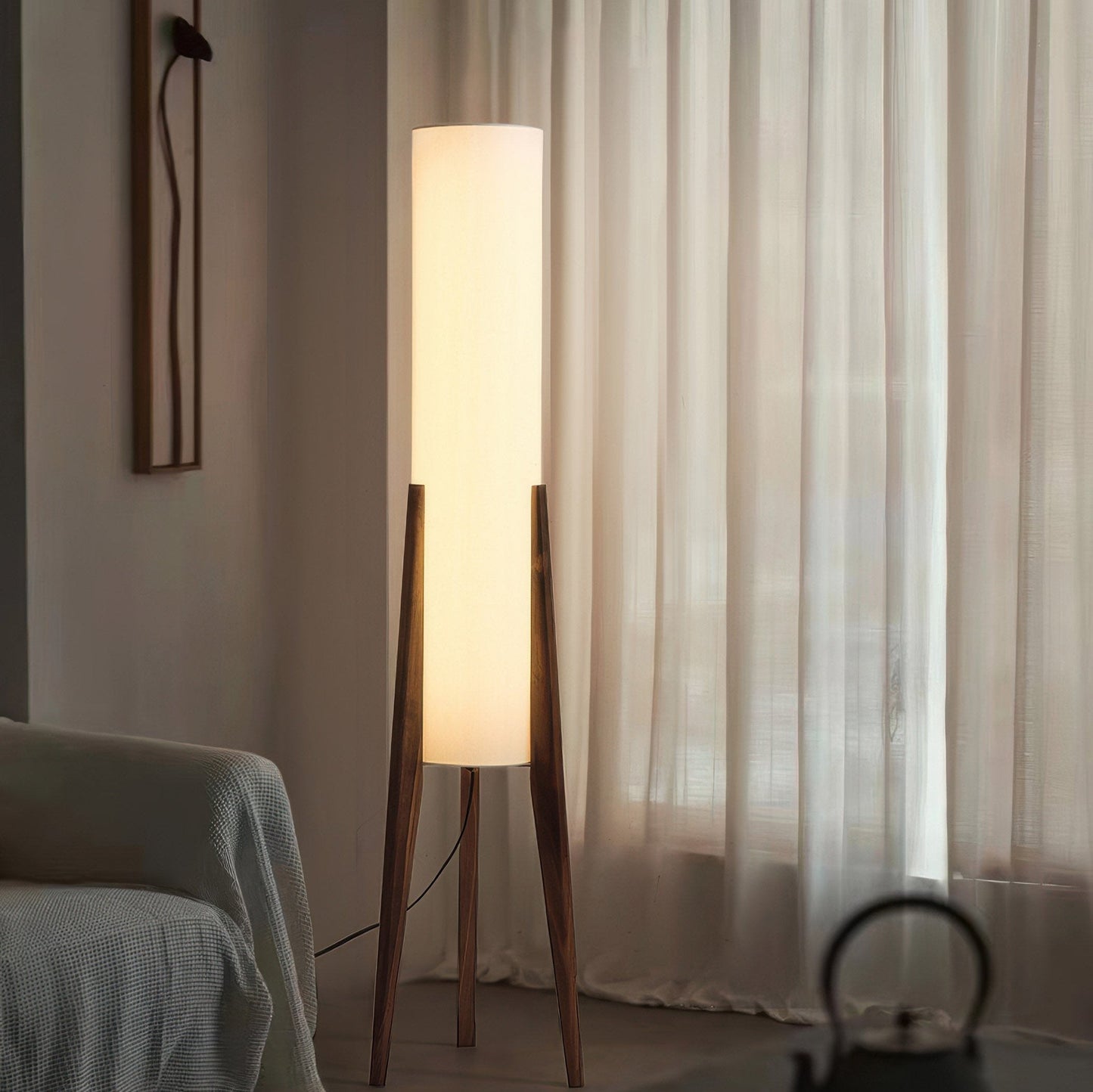 Noirwood | Walnut Wood Base Floor Lamp