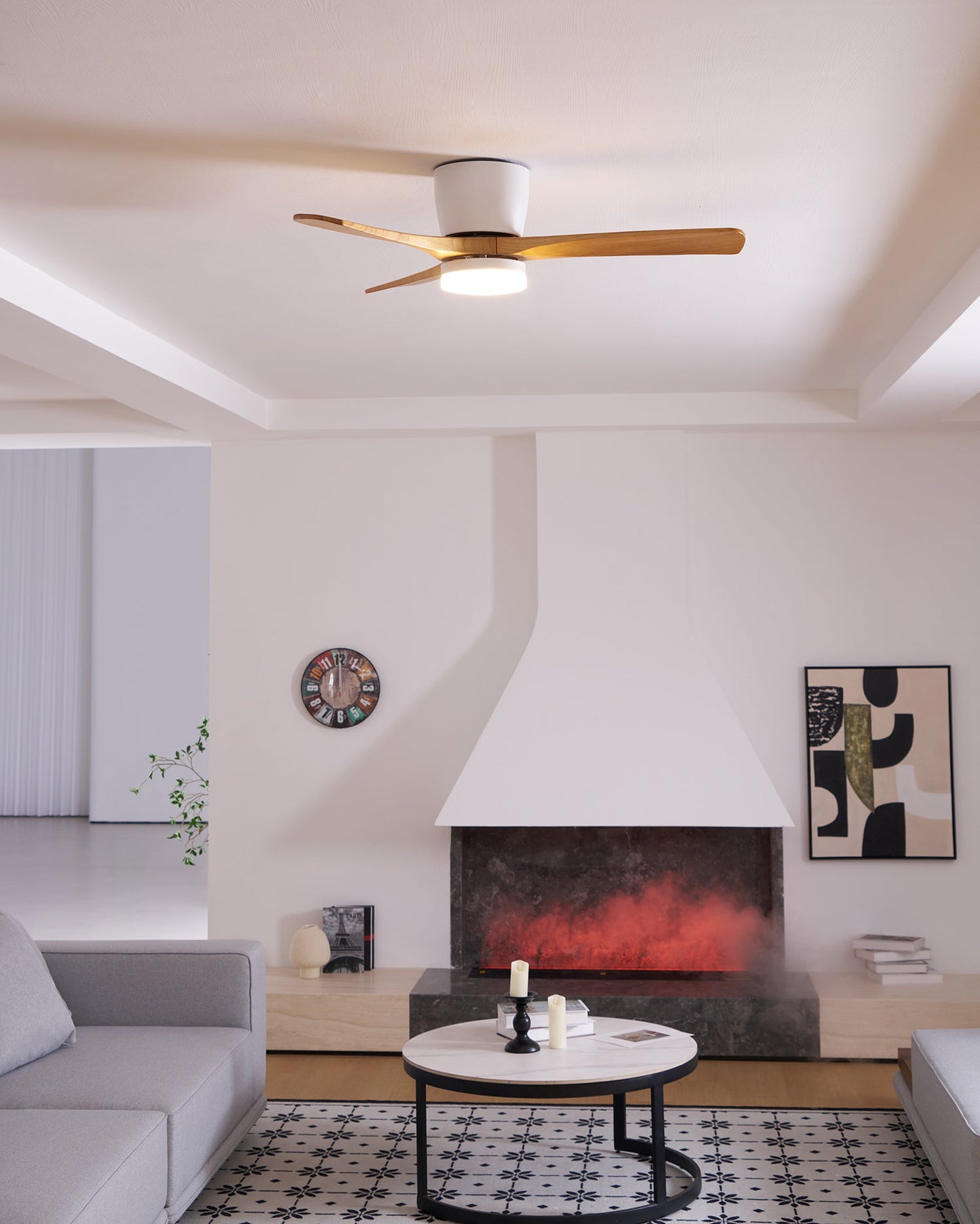 Aura | Wooden LED Ceiling Fan with Light (42” / 48” / 52”)