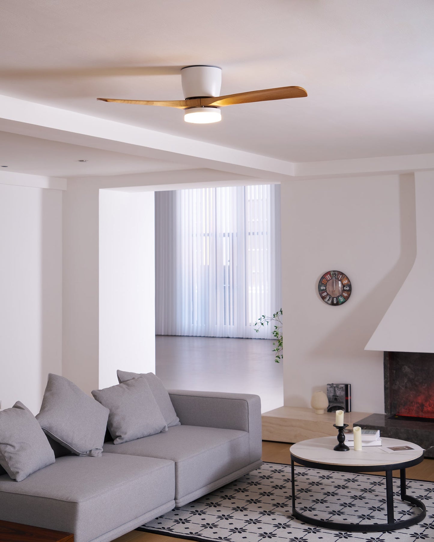 Aura | Wooden LED Ceiling Fan with Light (42” / 48” / 52”)