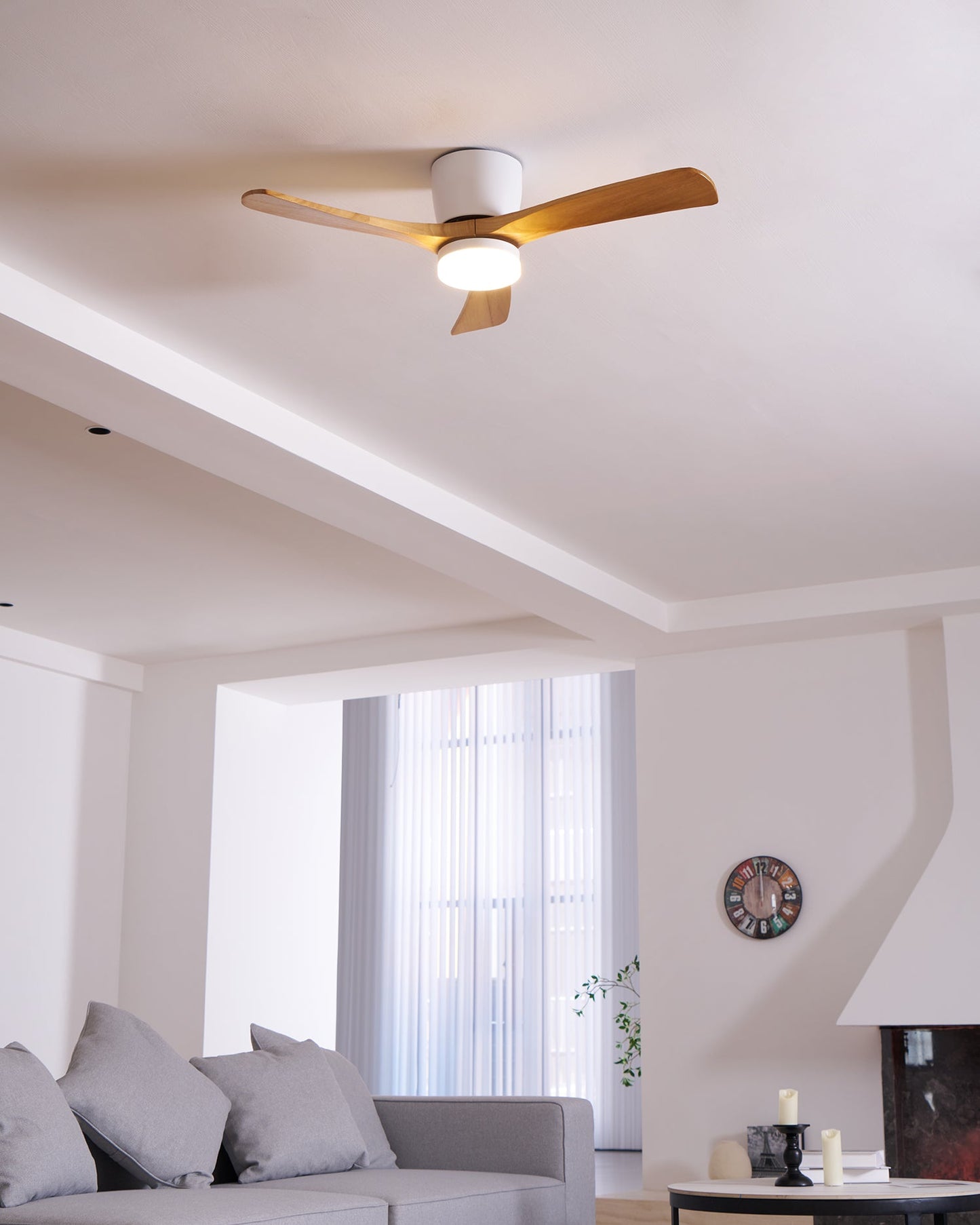 Aura | Wooden LED Ceiling Fan with Light (42” / 48” / 52”)