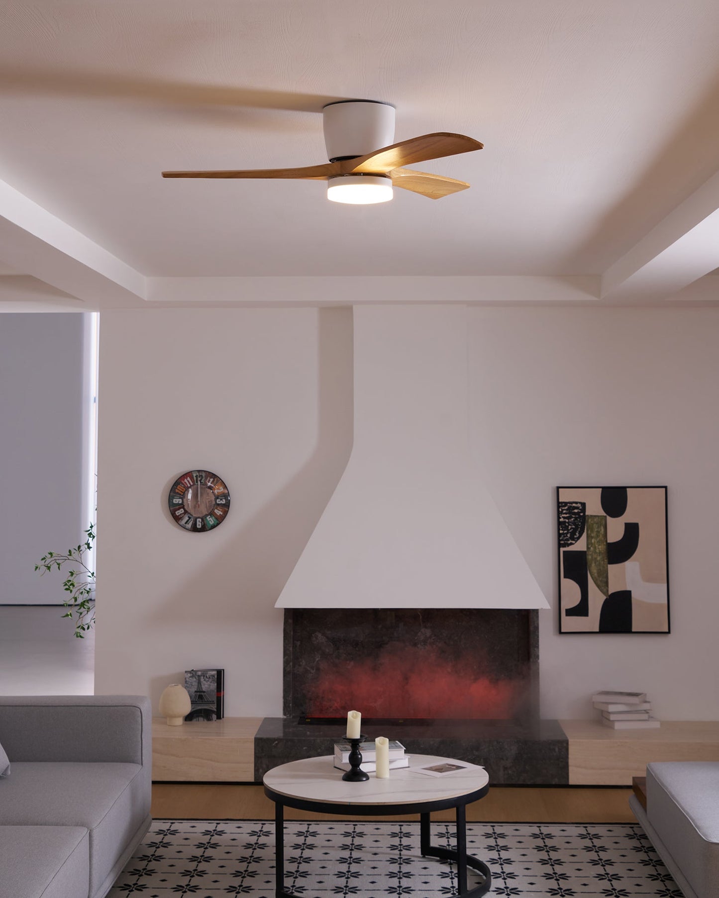 Aura | Wooden LED Ceiling Fan with Light (42” / 48” / 52”)