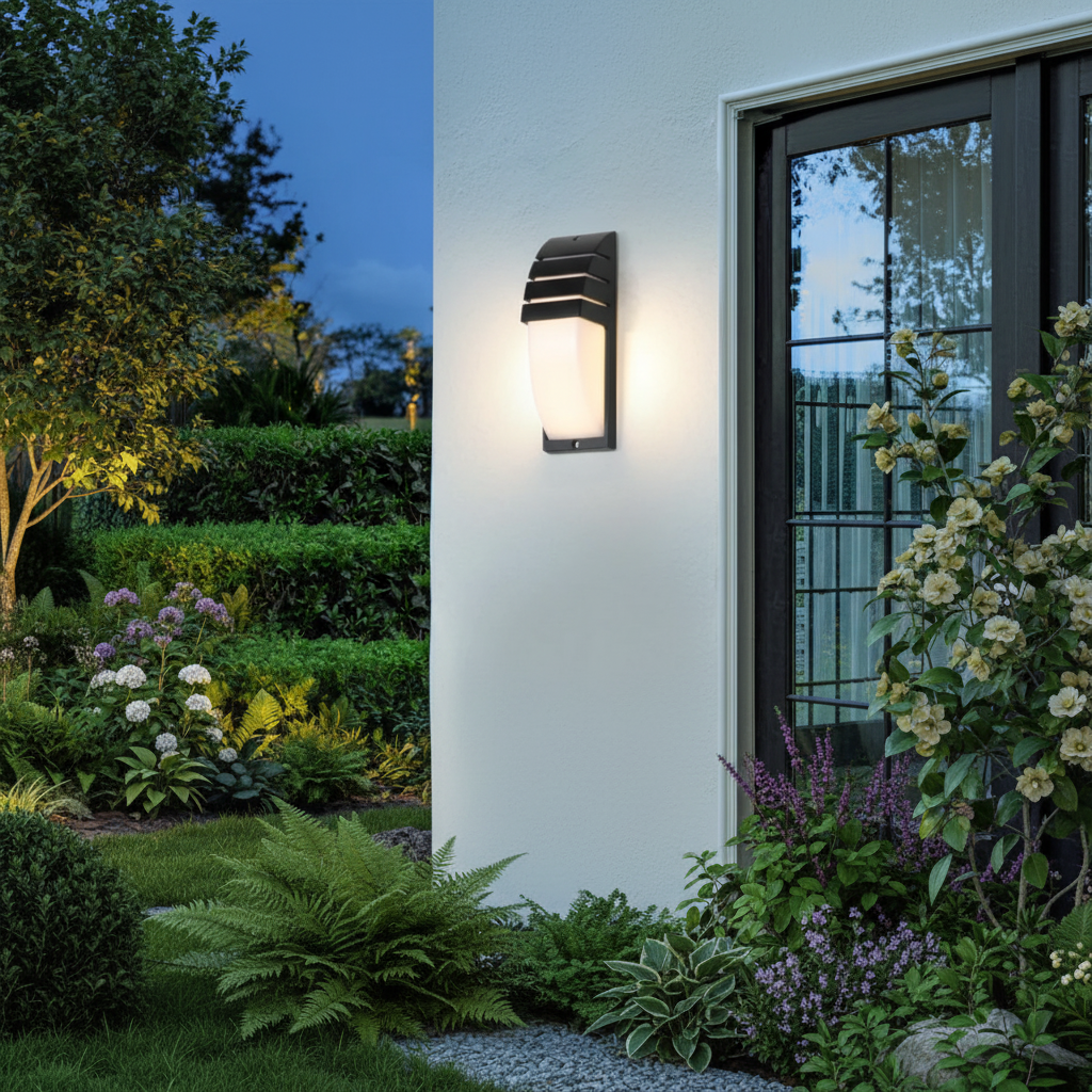 Nathaniel | Outdoor Wall Light LED Motion Sensor - Security Lantern for Garden Patio and Entryway