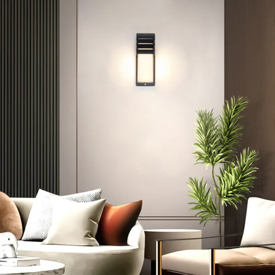 Nathaniel | Outdoor Wall Light LED Motion Sensor - Security Lantern for Garden Patio and Entryway