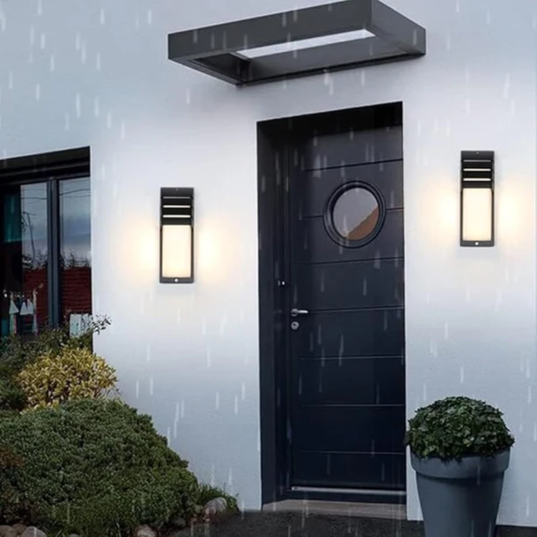 Nathaniel | Outdoor Wall Light LED Motion Sensor - Security Lantern for Garden Patio and Entryway