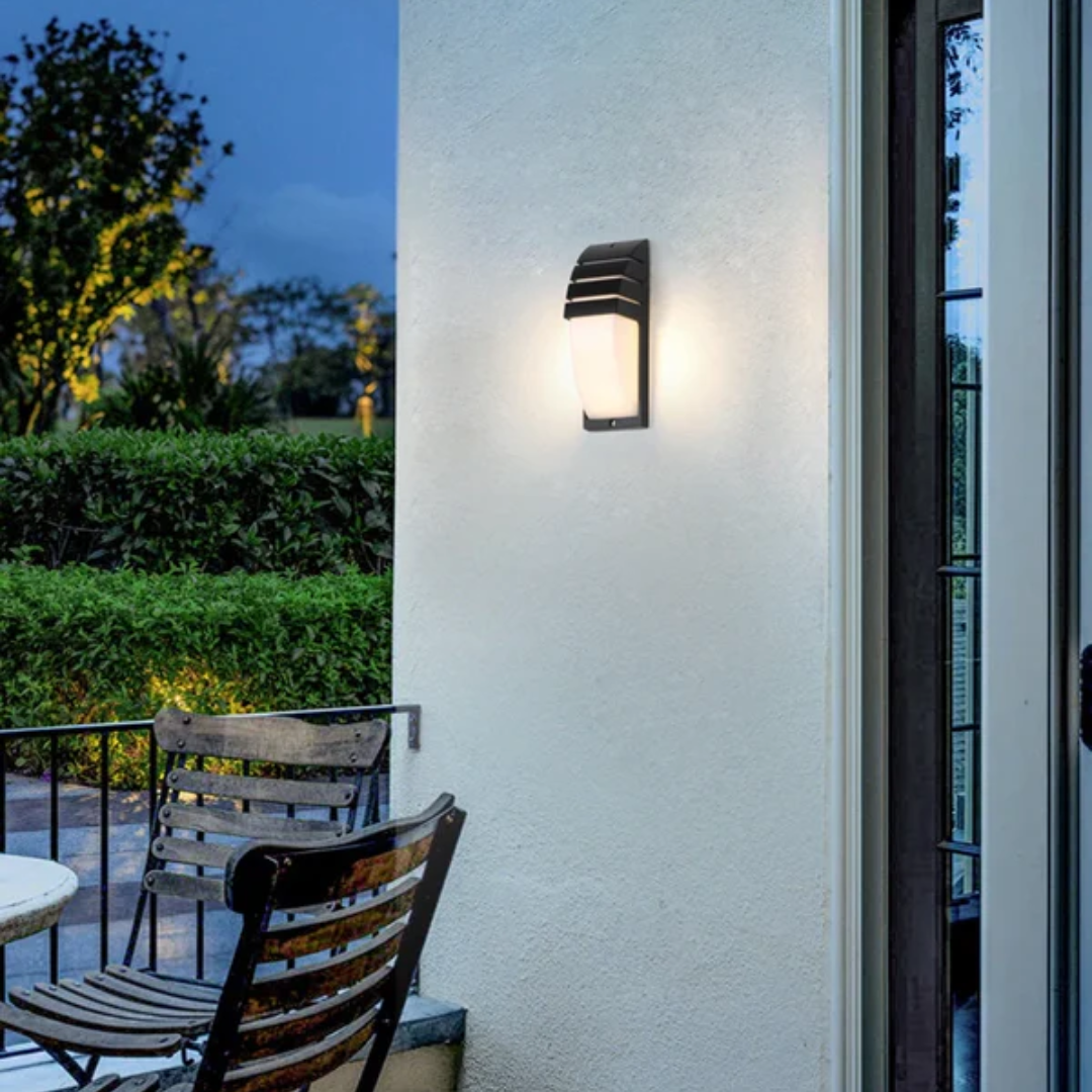 Nathaniel | Outdoor Wall Light LED Motion Sensor - Security Lantern for Garden Patio and Entryway