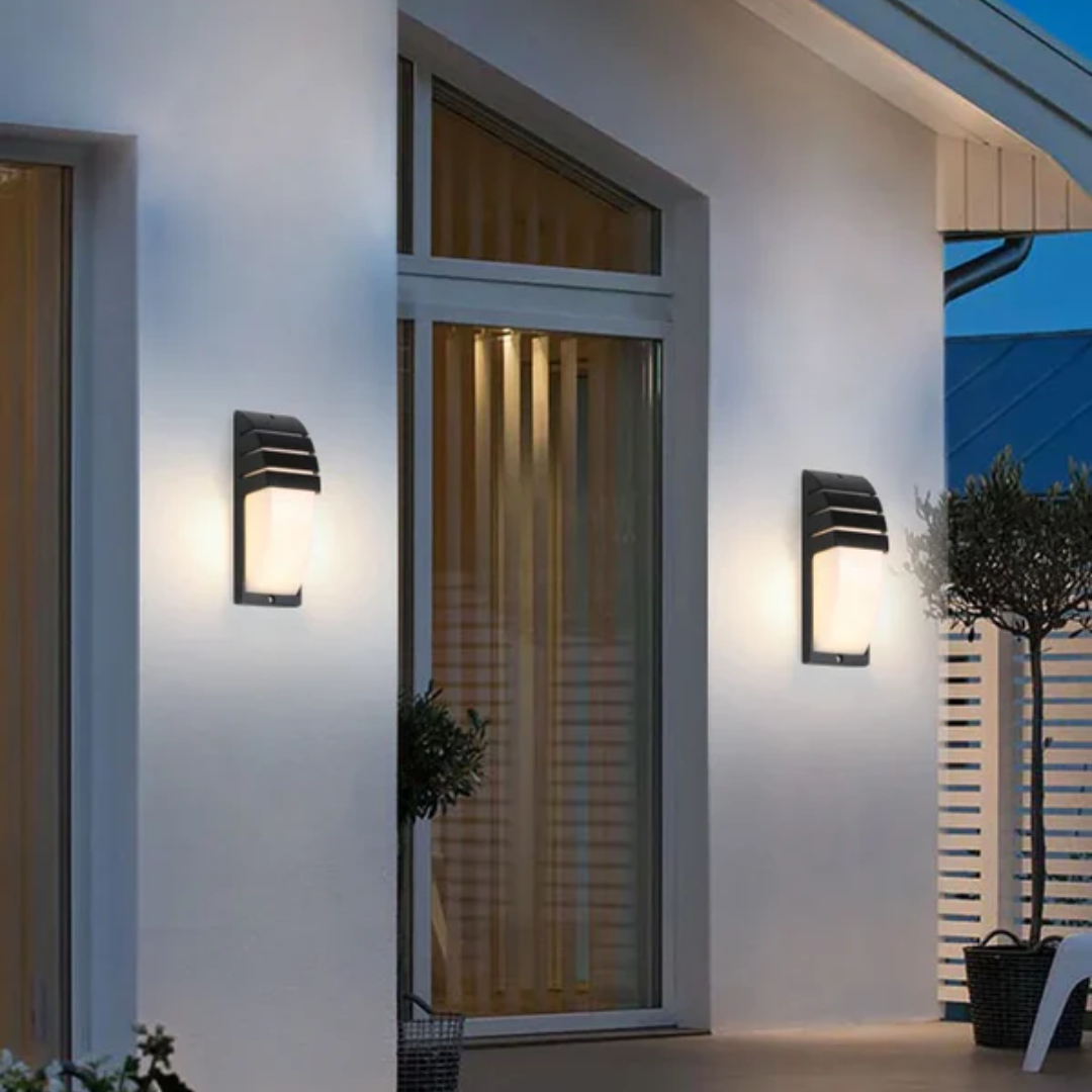 Nathaniel | Outdoor Wall Light LED Motion Sensor - Security Lantern for Garden Patio and Entryway