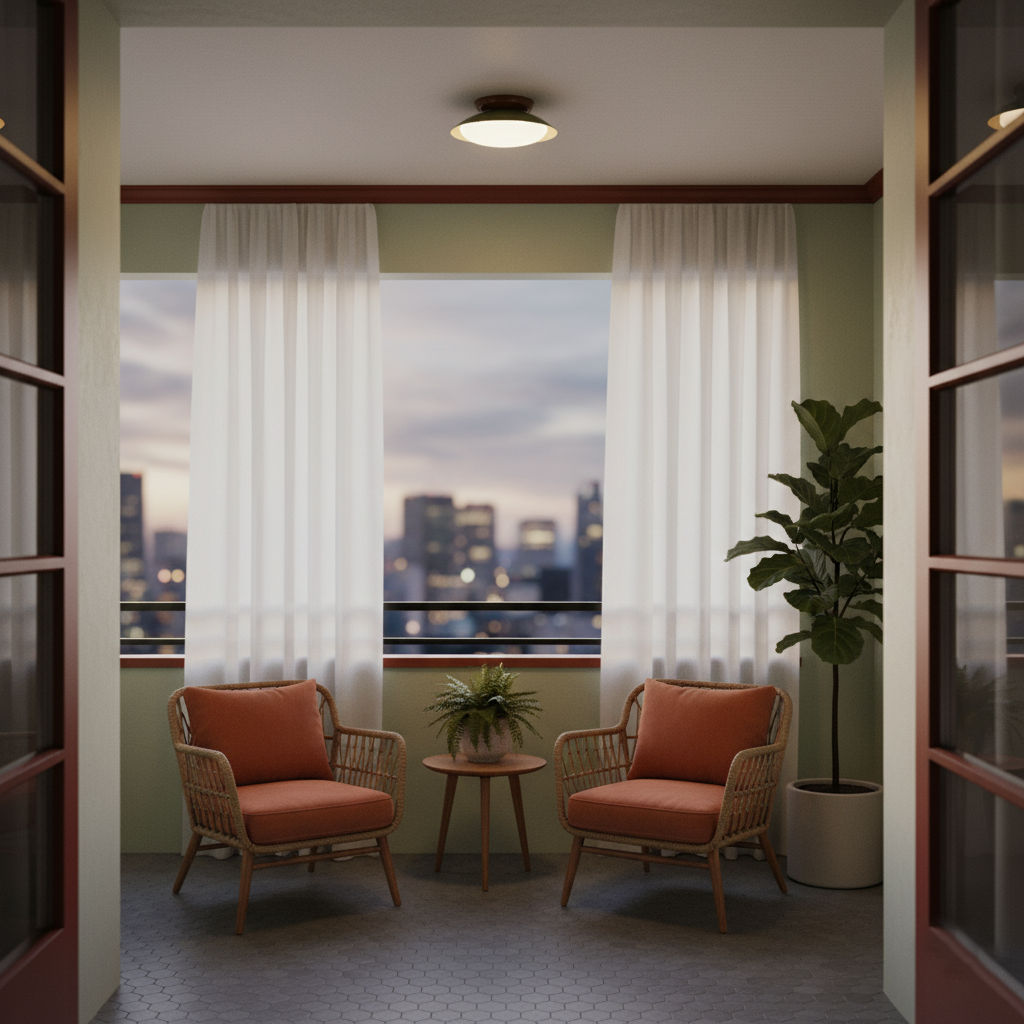 Pablo | LED Retro Ceiling Light, Green & Warm Brown