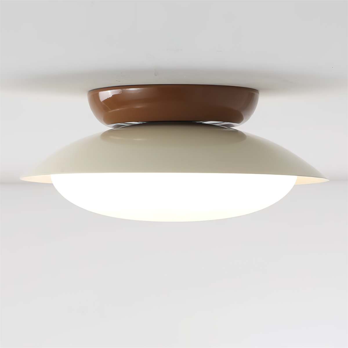 Pablo | LED Retro Ceiling Light, Green & Warm Brown
