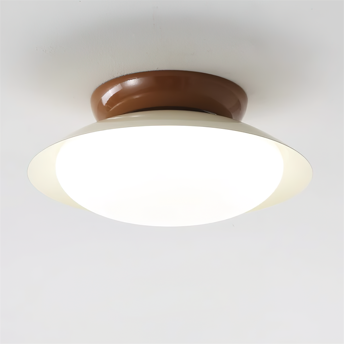 Pablo | LED Retro Ceiling Light, Green & Warm Brown