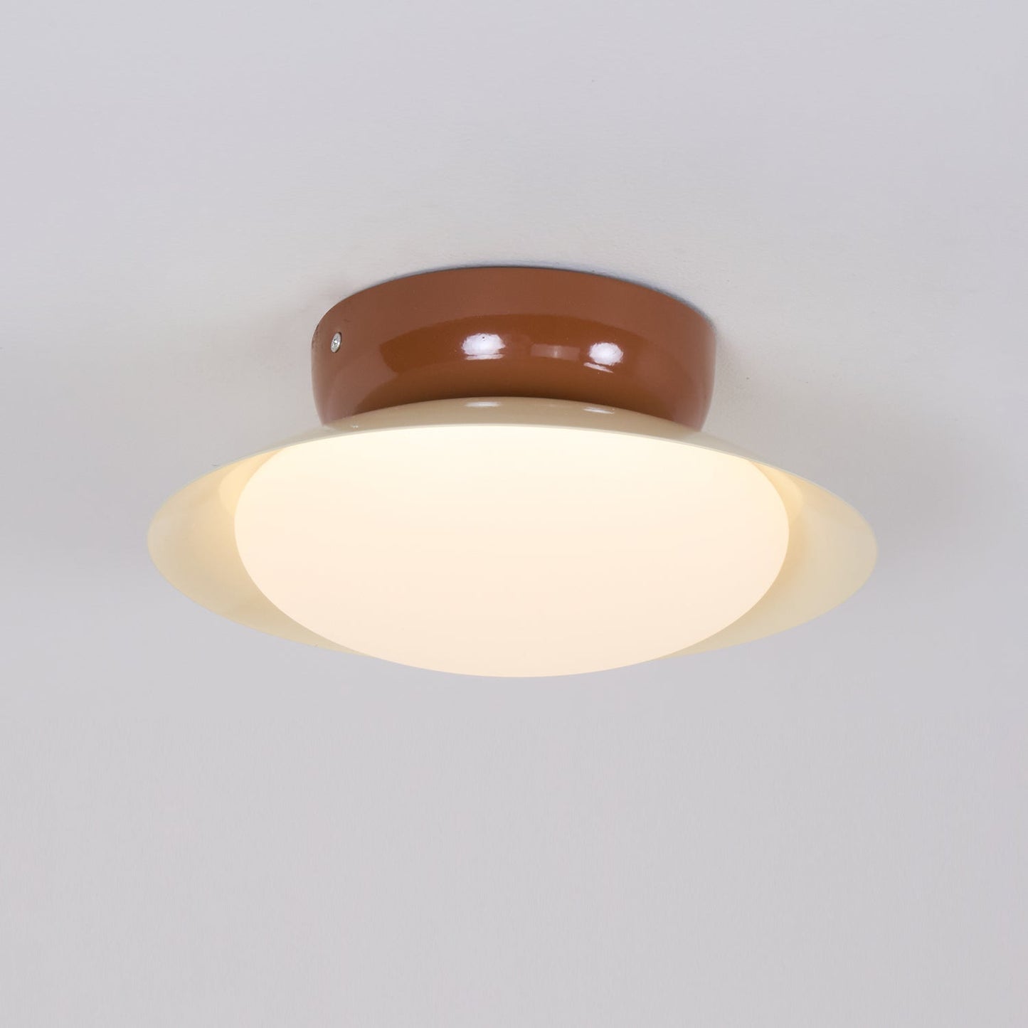 Pablo | LED Retro Ceiling Light, Green & Warm Brown