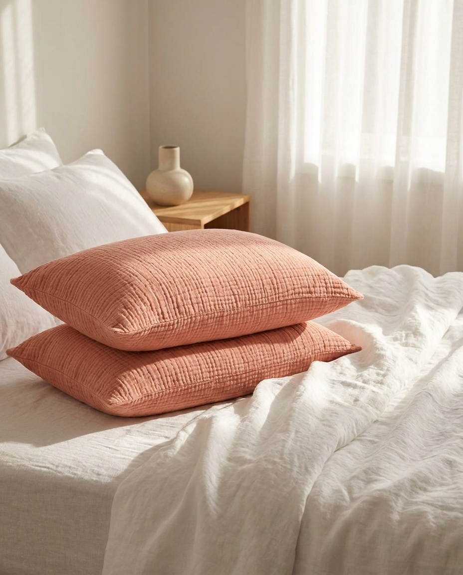 Breathable Muslin Pillowcase Set for Hair and Skin