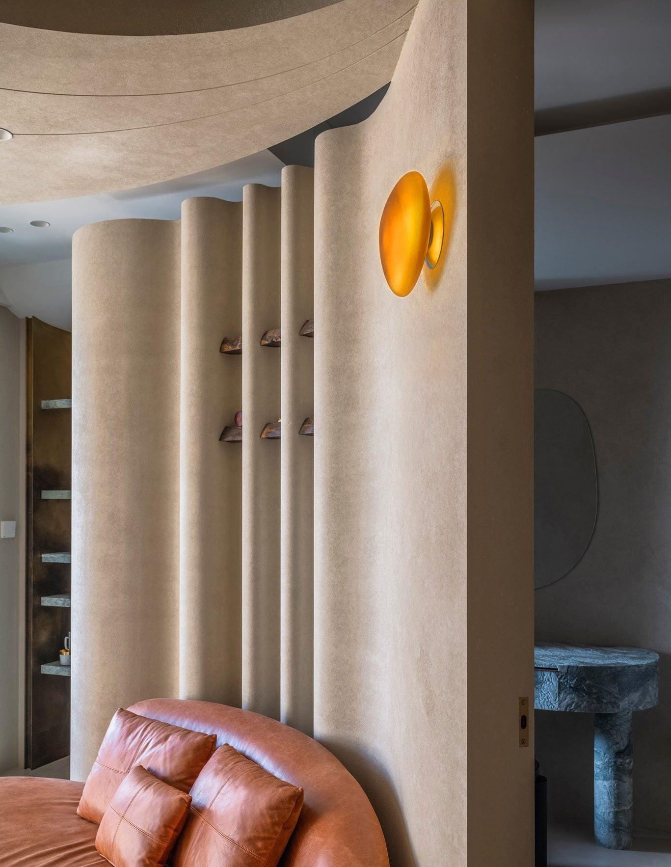 Asher | Wall Lamp Bubble Glass Light for Hallway or Office