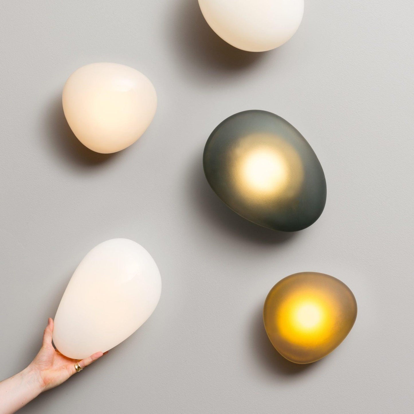 Asher | Wall Lamp Bubble Glass Light for Hallway or Office