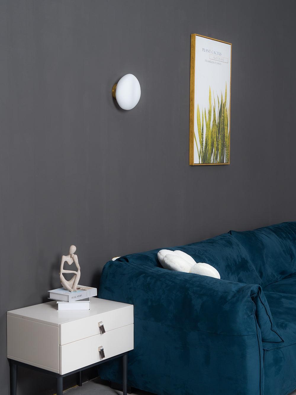 Asher | Wall Lamp Bubble Glass Light for Hallway or Office