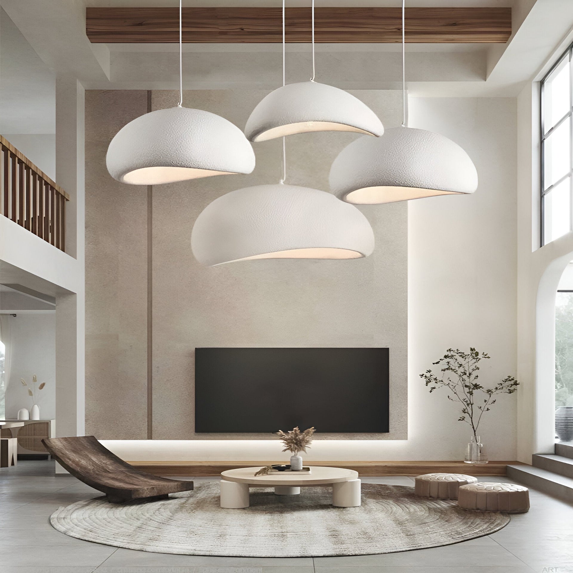 Wabi Sabi | Fiberglass Pendant Light - Lightweight