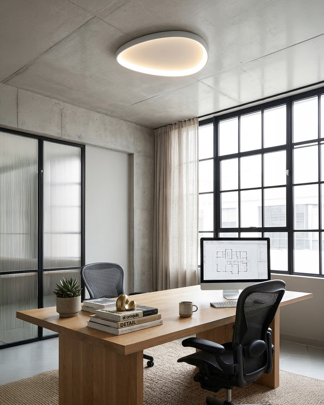 Isabelle | Minimalist Flush Mount Ceiling Light Indoor LED Fixture