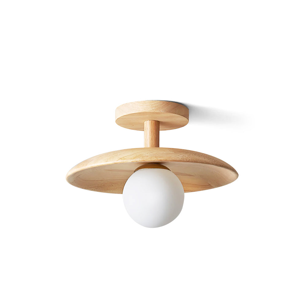 Glivon | Ash Wood Ceiling Light Flush Mount Entryway