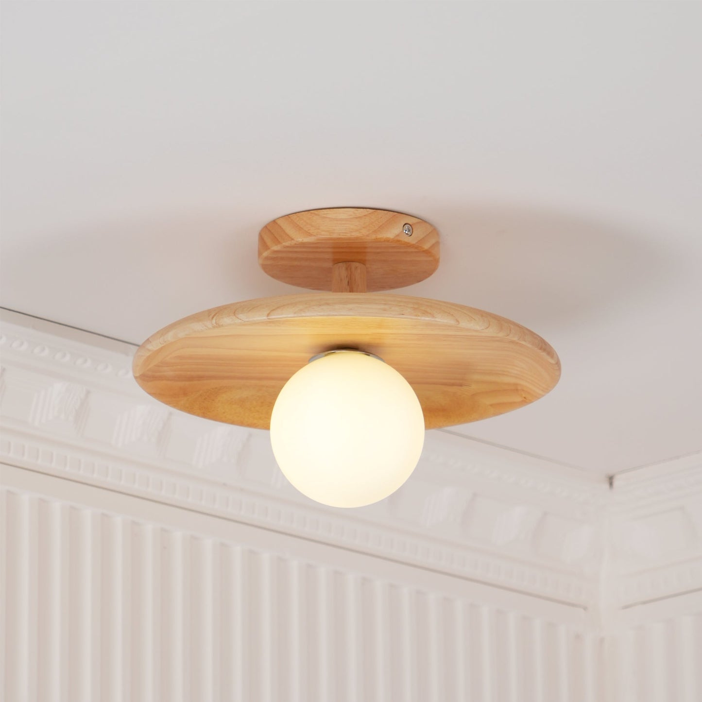 Glivon | Ash Wood Ceiling Light Flush Mount Entryway